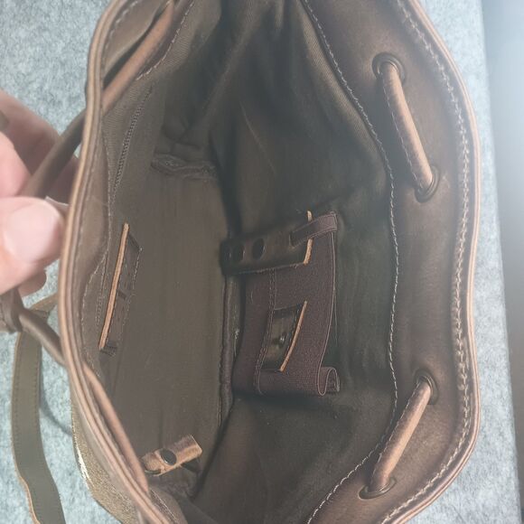 STS Ranch Leather Cowhide Calf Hair Crossbody Bag Purse Brown Rustic Cowgirl - Picture 7 of 9